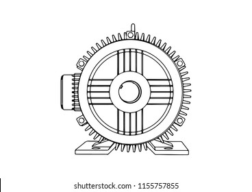 Electric Motor Drawing Images, Stock Photos & Vectors | Shutterstock