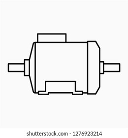 Outline electric motor vector icon