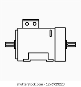 Outline electric motor vector icon