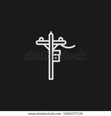 Outline electricity tower vector icon. Electricity tower illustration for web, mobile apps, design. Electricity tower vector symbol.