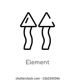 outline element vector icon. isolated black simple line element illustration from nature concept. editable vector stroke element icon on white background