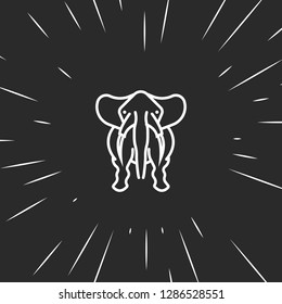 Outline elephant icon illustration isolated vector sign symbol