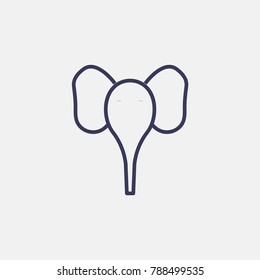 Outline elephant icon illustration isolated vector sign symbol