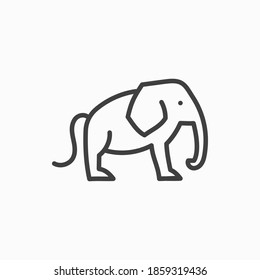 Outline elephant icon. Elephant vector illustration. Symbol for web and mobile