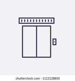 Outline elevator icon illustration,vector sign symbol