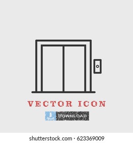 Outline elevator   icon ilustration vector symbol