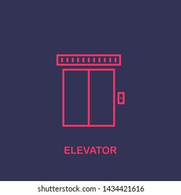 Outline elevator icon.elevator vector illustration. Symbol for web and mobile