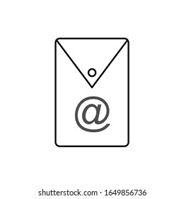 Outline email icon isolated. Line mail symbol for website design, mobile application