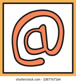 Outline email icon isolated on background. Line mail symbol for website design, mobile application, ui.