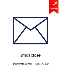 Outline email icon isolated on grey background. Open envelope pictogram. Line mail symbol for website design, mobile application, ui. Editable stroke. Vector illustration. Eps10