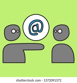 Outline email icon isolated on background. Line mail symbol for website design, mobile application, ui.