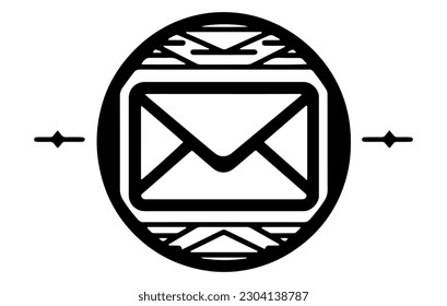 Outline-E-Mail-Symbol einzeln auf grauem Hintergrund.E-Mail-Symbol, flaches Design, E-Mail-Symbol, Umschlagsymbol, Vektorgrafik,