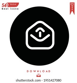 Outline email Icon. newspaper icon vector isolated on black background. Graphic design, material-design, Best seller icons, mobile application, UI  UX design, EPS 10 format vector