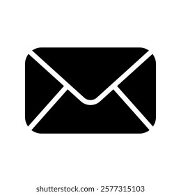 Outline email icon with rounded corners. Envelope pictogram