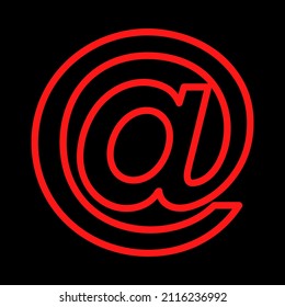 outline email icon  sign without envelope