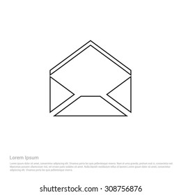 Outline Email  Icon, Vector Illustration, Flat pictogram icon