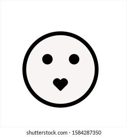 Outline Emoticons Vector on white background