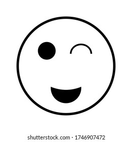 Outline Emoticons Vector on white background