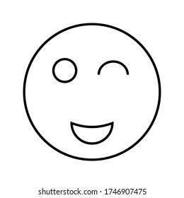 Outline Emoticons Vector on white background