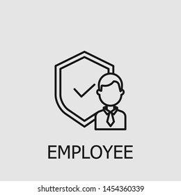 Outline employee vector icon. Employee illustration for web, mobile apps, design. Employee vector symbol.