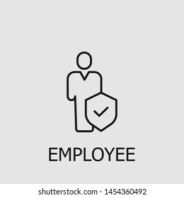 Outline Employee Vector Icon Employee Illustration Stock Vector ...