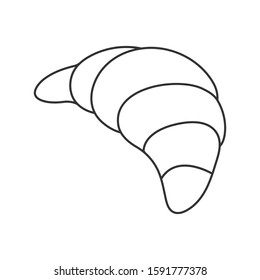 Outline empty bagel icon. Icon isolated on white background, flat style.