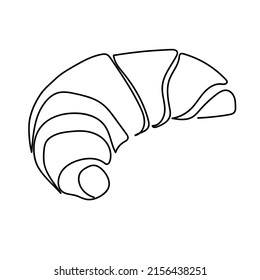 Esbozar icono de bagel vacío. Icono aislado en fondo blanco, estilo plano.