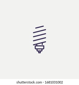 Outline energy saving fluorescent lights icon.energy saving fluorescent lights vector illustration. Symbol for web and mobile