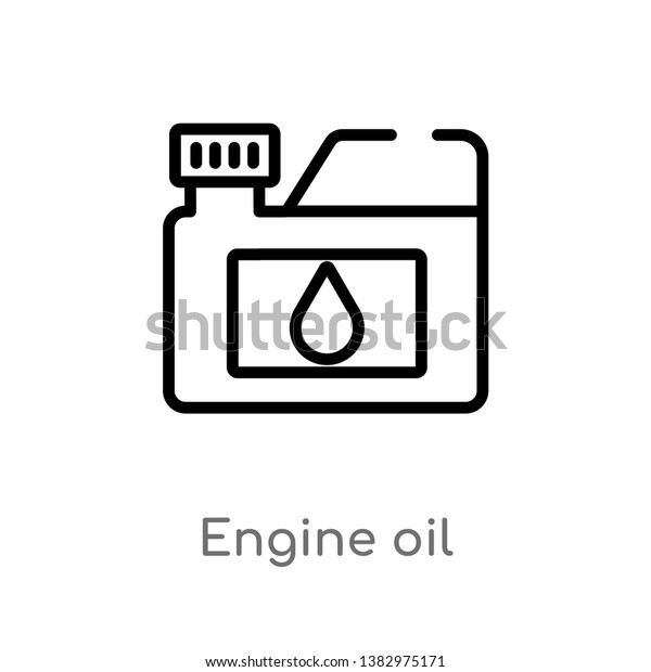 outline engine oil vector\
icon. isolated black simple line element illustration from\
general-1 concept. editable vector stroke engine oil icon on white\
background