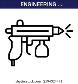  outline engineering icon. Editable stroke. Vector illustration. EPS 10.