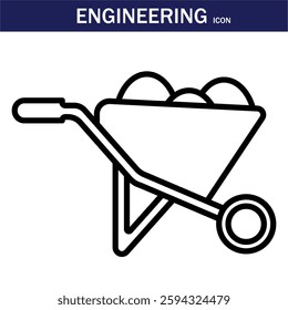  outline engineering icon. Editable stroke. Vector illustration. EPS 10.