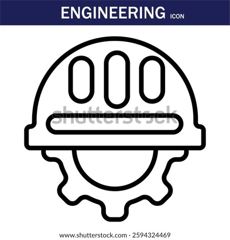 outline engineering icon. Editable stroke. Vector illustration. EPS 10.