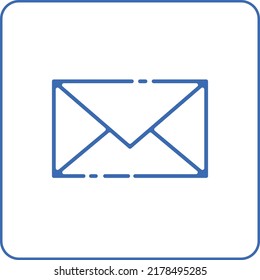 An outline envelope design for website icon