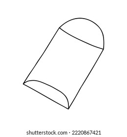 Outline envelope and postcard template. Vector Stock illustration. Copy space.