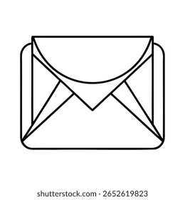 Contornar um envelope com cantos arredondados em uma carta de correio