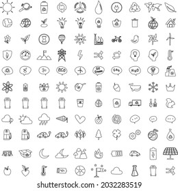 Conjunto de iconos plano de la colección Ambiental