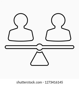 Outline equality pixel perfect vector icon