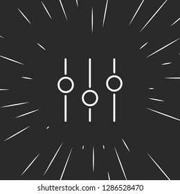 Outline equalizer icon illustration isolated vector sign symbol