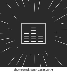 Outline equalizer icon illustration isolated vector sign symbol