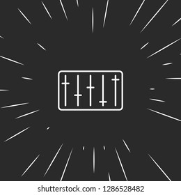 Outline equalizer icon illustration isolated vector sign symbol