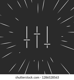 Outline equalizer icon illustration isolated vector sign symbol