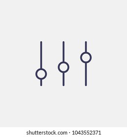 Outline equalizer icon illustration vector symbol
