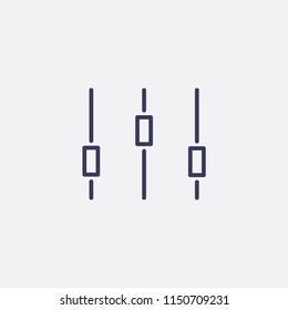 Outline equalizer icon illustration,vector music sign symbol