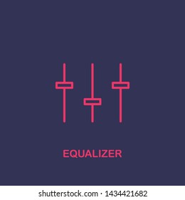 Outline equalizer icon.equalizer vector illustration. Symbol for web and mobile