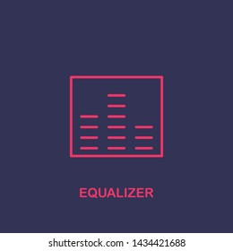 Outline equalizer icon.equalizer vector illustration. Symbol for web and mobile