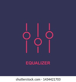 Outline equalizer icon.equalizer vector illustration. Symbol for web and mobile