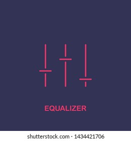 Outline equalizer icon.equalizer vector illustration. Symbol for web and mobile