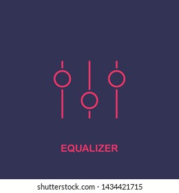 Outline equalizer icon.equalizer vector illustration. Symbol for web and mobile