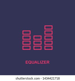 Outline equalizer icon.equalizer vector illustration. Symbol for web and mobile