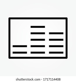 outline equalizer icon.equalizer vector illustration